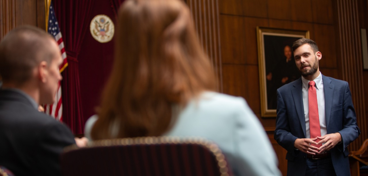 Students presenting in court