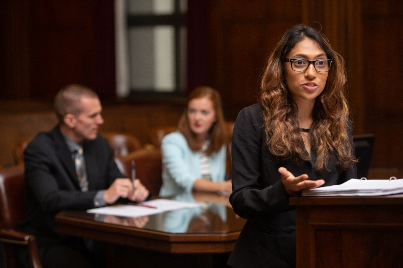 UC Law students at the Potter Stewart Federal Courthouse, downtown Cincinnati.